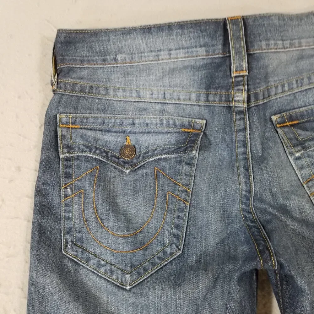 True Religion jeans men's 36x32 Geno‎ relaxed Slim flap pocket blue denim pants